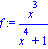 f := x^3/(x^4+1)