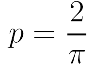 p=2/Pi